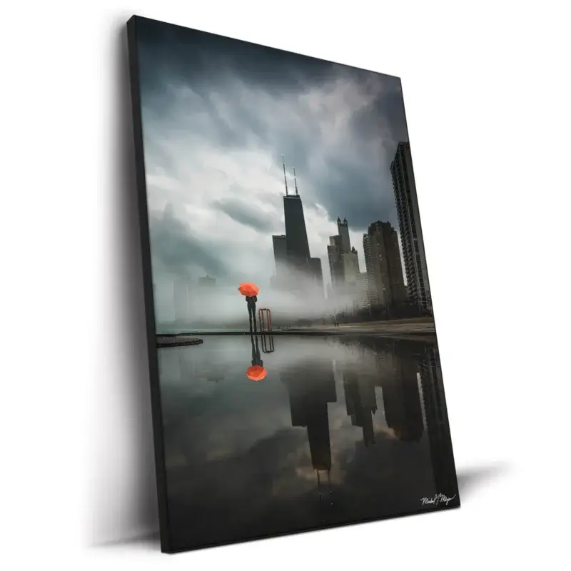 Chicago Rain Dark Wall Decor by Michael Meyers