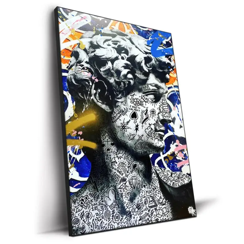 King David Vibrant Wall Decor by RS Artist
