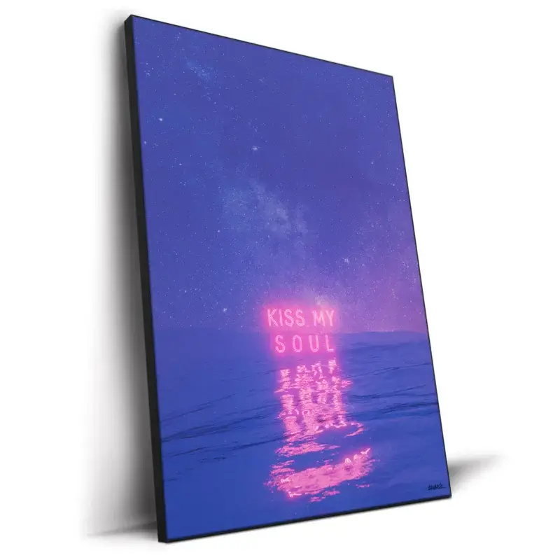 Kiss My Soul Vibrant Wall Decor by Davansh Atry