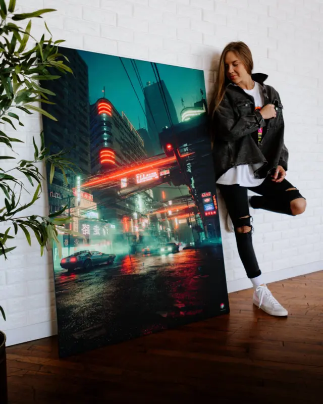 future sci-fi artwork space neon bedroom living surreal