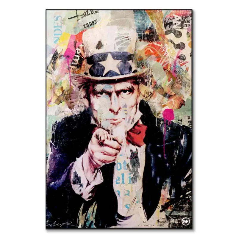 Uncle Sam Collage Wall Art
