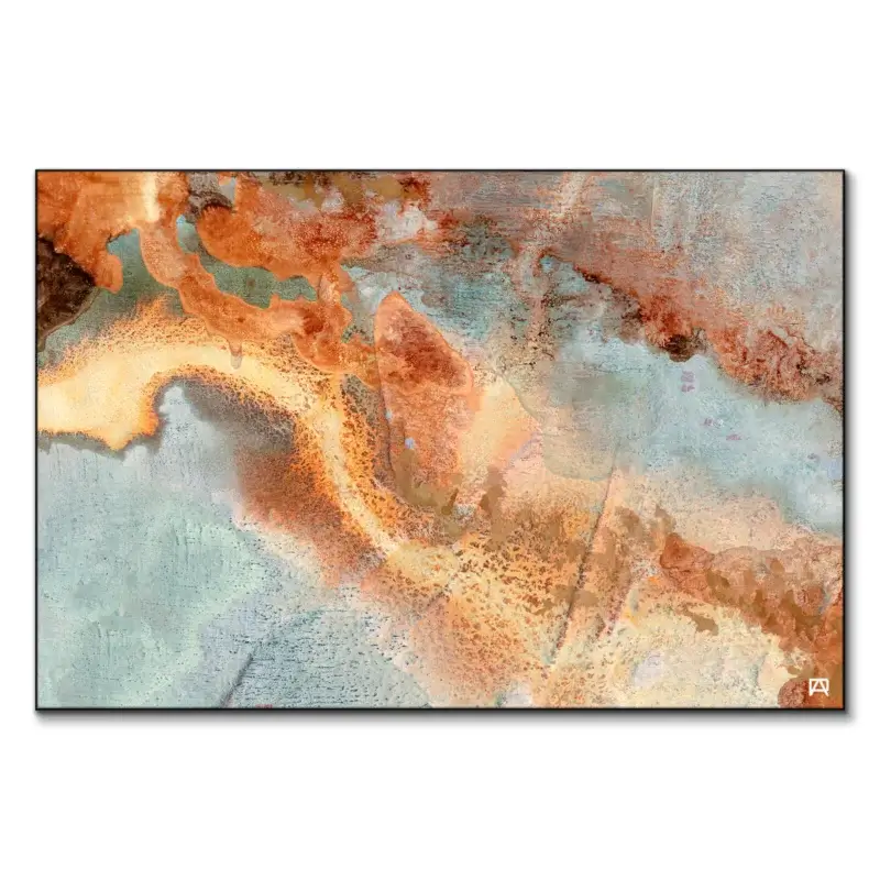 Geo Formation Orange Wall Art by Jared Hankins