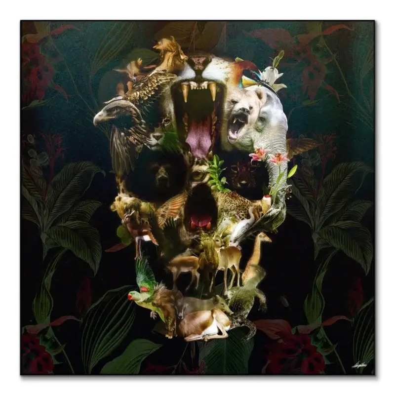 Kingdom Skull Dark Wall Art by Ali Gulec