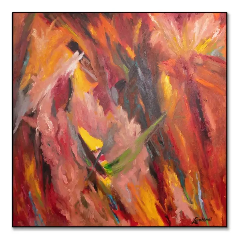 Boom Red Wall Art by Bob Lombardi