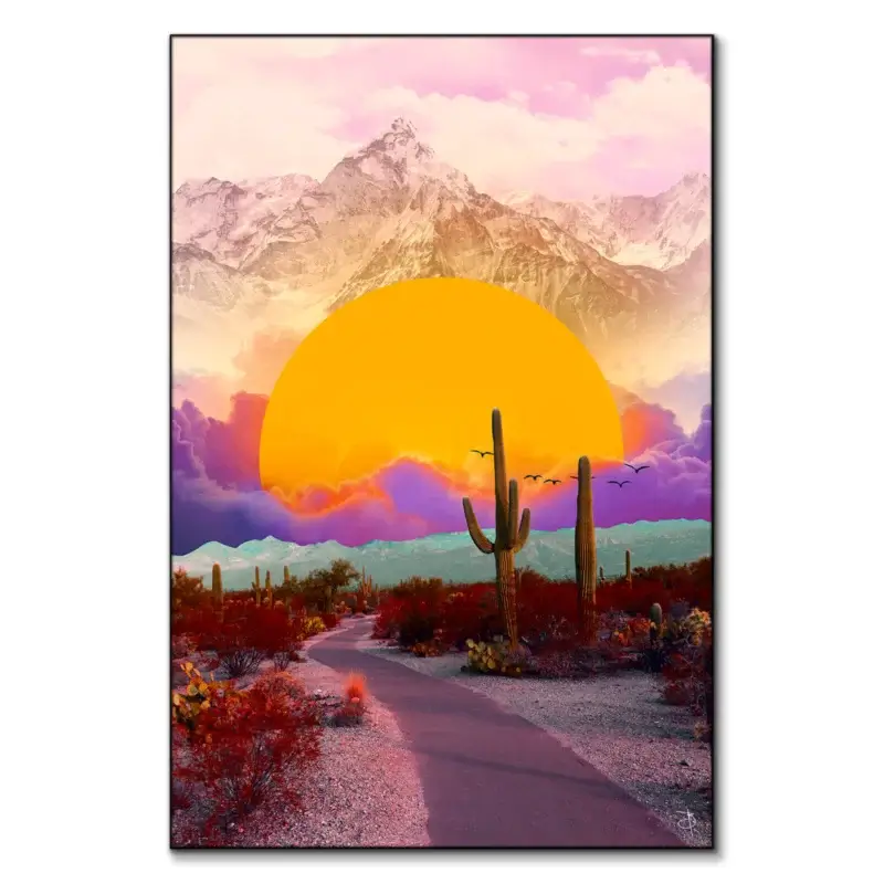 The Fallen Sun Vibrant Wall Art by BambashkART