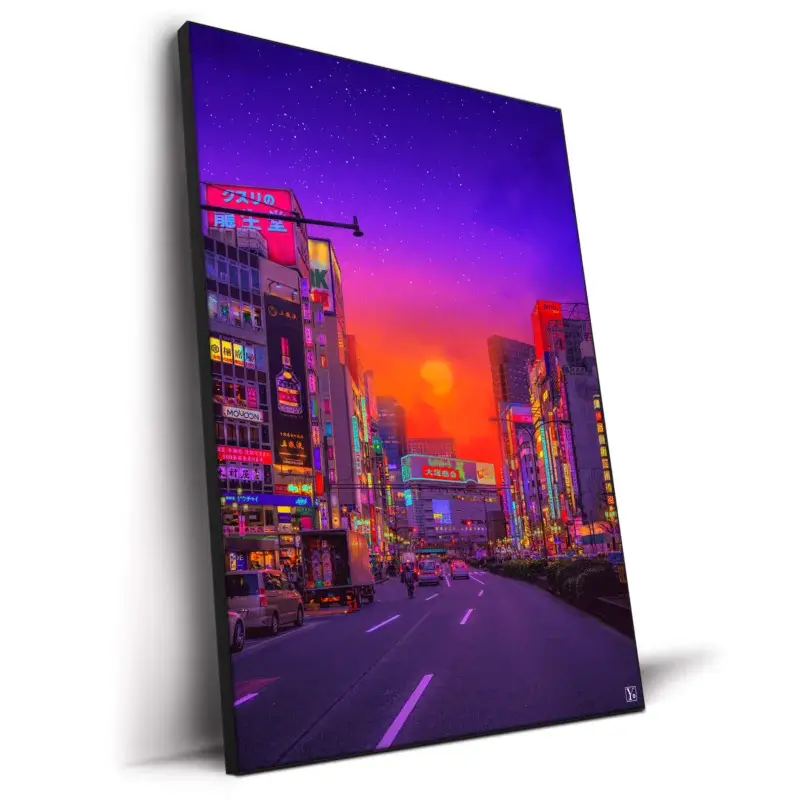 Tokyo Sunset Vibrant Wall Decor by Yagedan