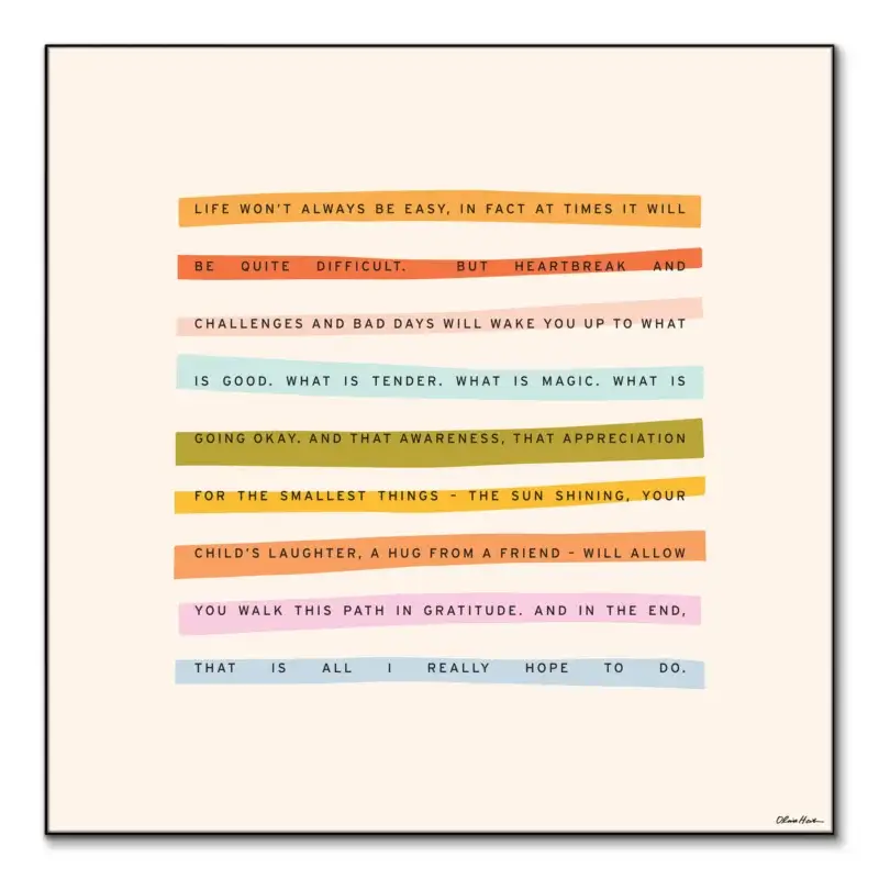 Life Colorful Wall Art by Olivia Herrick