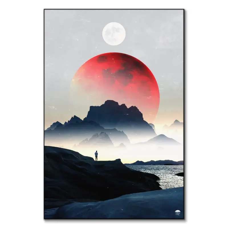 Red Landscape Light Wall Art by Seamless