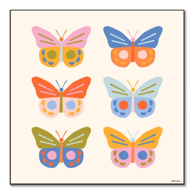 Butterflies Colorful Wall Art by Olivia Herrick