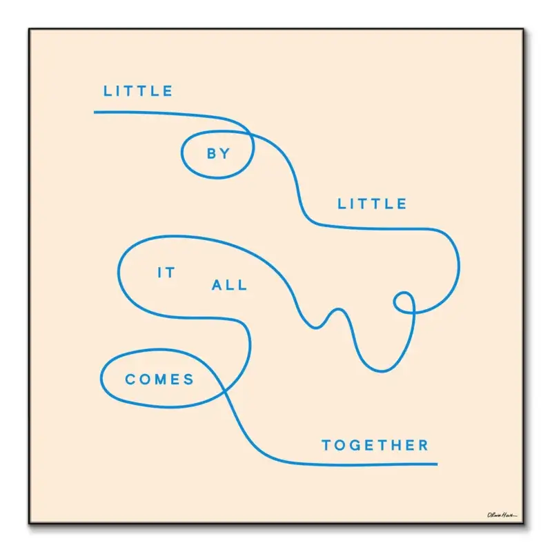 Little by Little Colorful Wall Art by Olivia Herrick