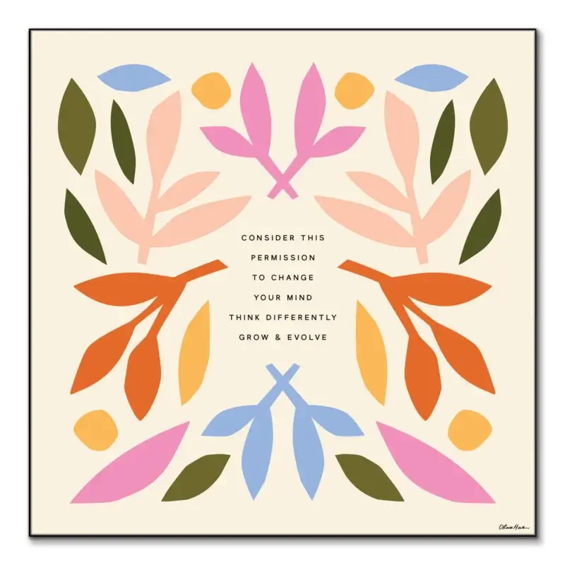 Change Your Mind Colorful Wall Art by Olivia Herrick