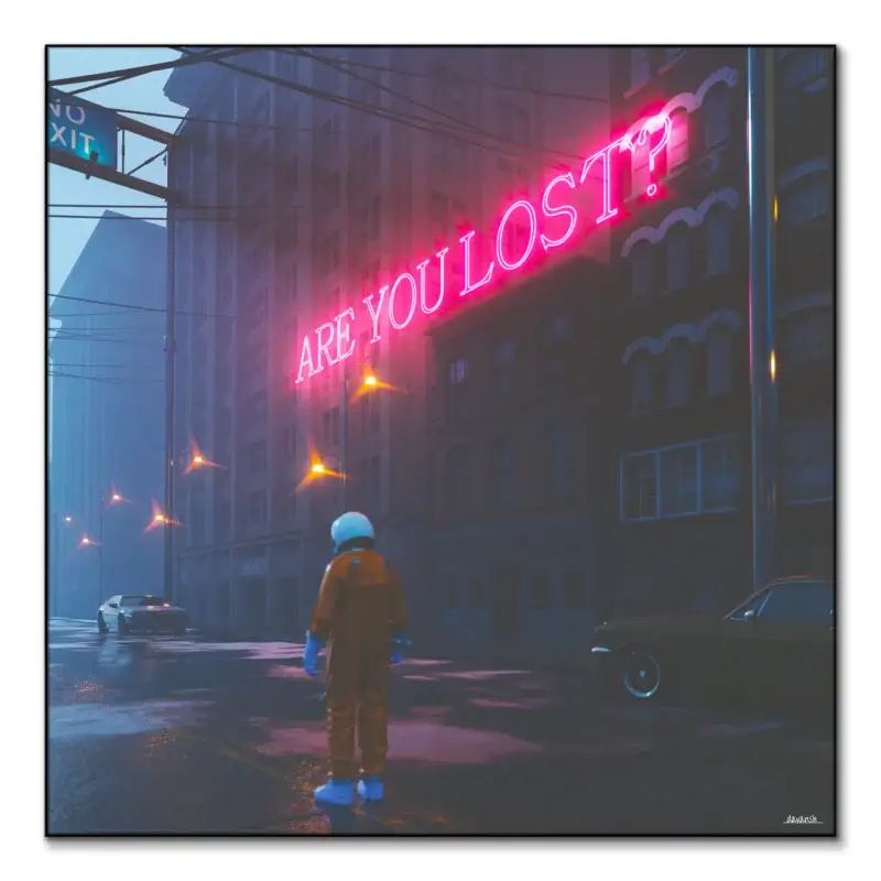 Are You Lost? Dark Wall Art by Davansh Atry