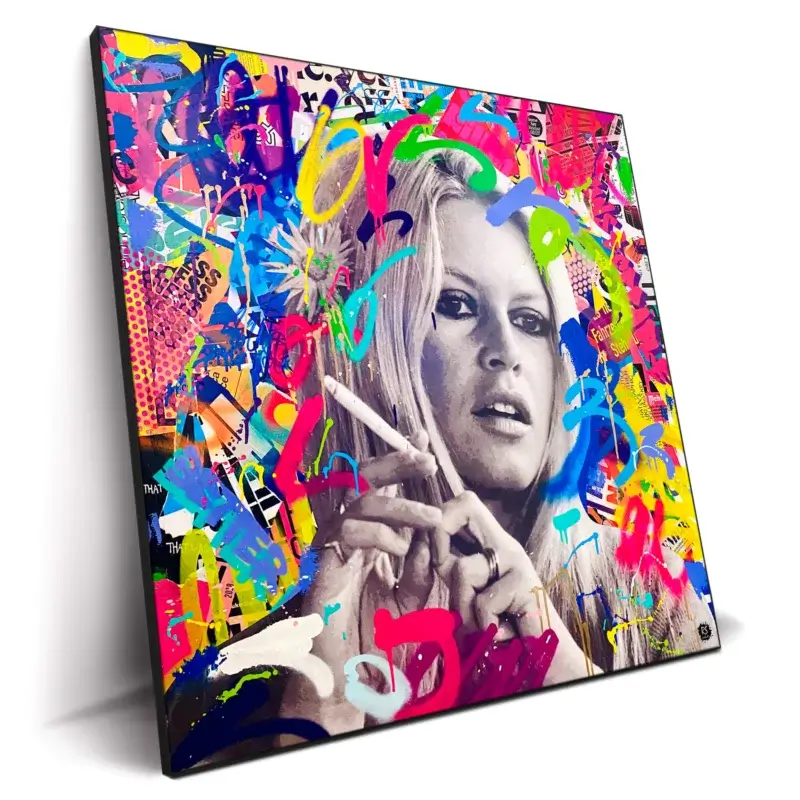 Iconic BB Vibrant Wall Decor by RS Artist