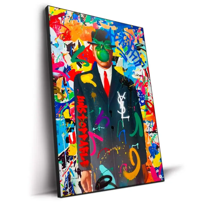 Graffiti Magritte Vibrant Wall Decor by RS Artist