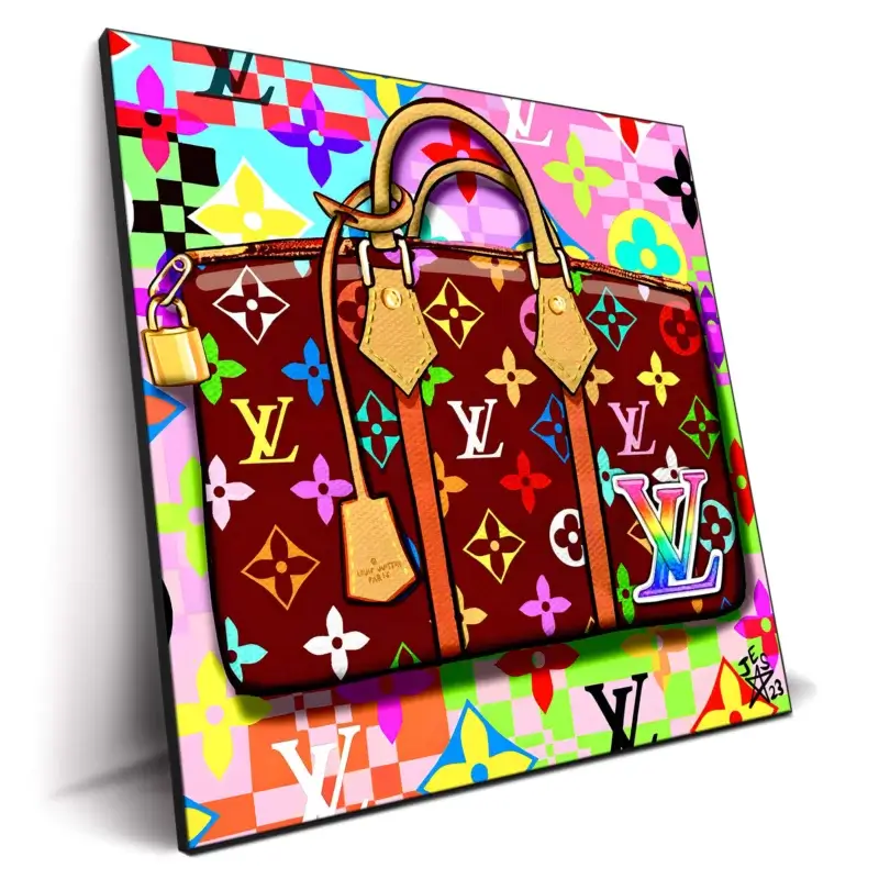 Louis Vuitton Bag Vibrant Wall Decor by Jessica Stempel