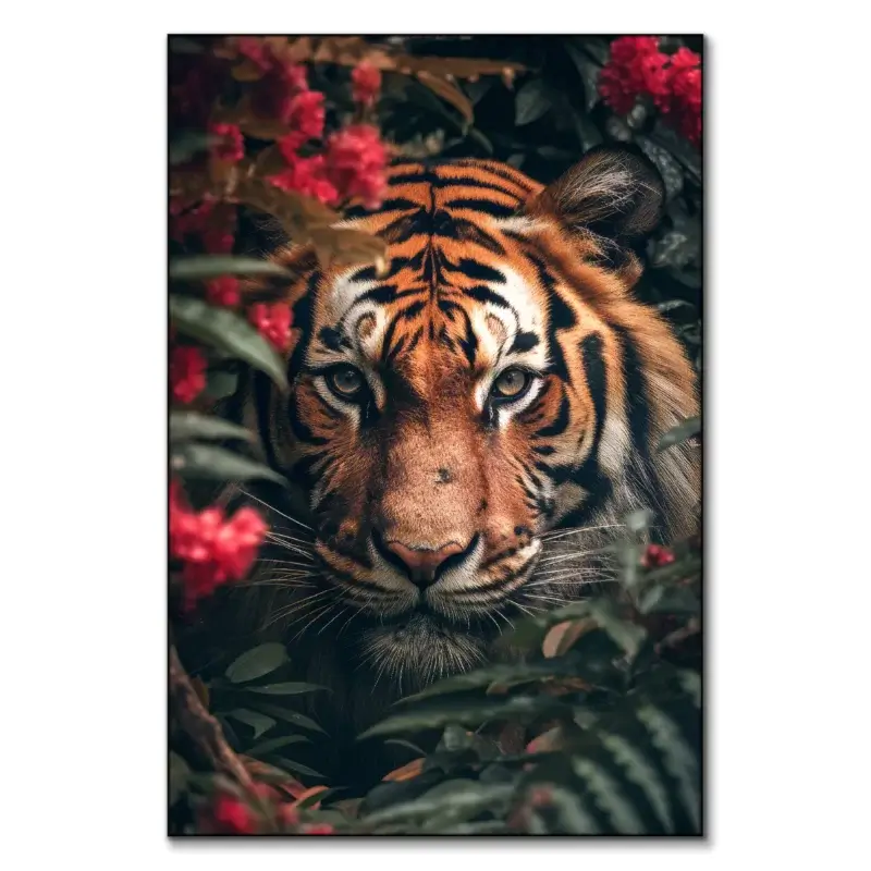 Jungle Cat Green Wall Art by Zenja Gammer