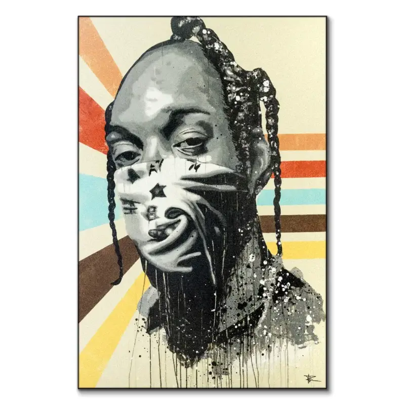 Snoop's Bandana Colorful Wall Art by P Muir Art